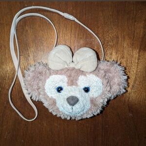 Tokyo Disney Duffy & Friends Crossbody Bag in Light Brown - Cute Bow Accent